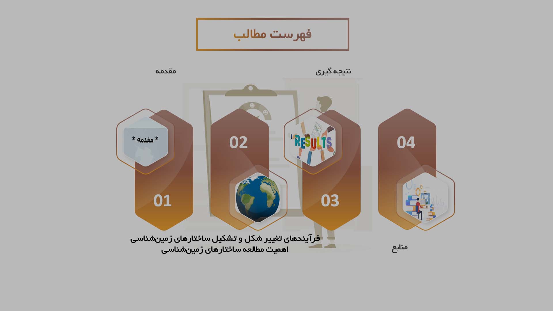 پاورپوینت فرآیندهای تغییر شکل و تشکیل ساختارهای زمین‌شناسی